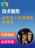 在職員工培訓測驗成績表