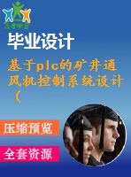 基于plc的礦井通風(fēng)機控制系統(tǒng)設(shè)計（全套含cad圖紙）