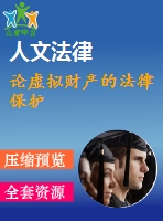 論虛擬財產(chǎn)的法律保護