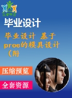 畢業(yè)設(shè)計(jì) 基于proe的模具設(shè)計(jì)（附proe零件圖，操作錄像）