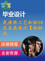 尾座體工藝和鉆14孔夾具設(shè)計(jì)【鉆斜孔14孔】【版本3】[含cad圖紙，工藝工序卡，說明書等資料全套]