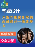 萬能外圓磨床結構改進設計--高速磨頭無軸電機設計【18張cad圖紙和說明書】